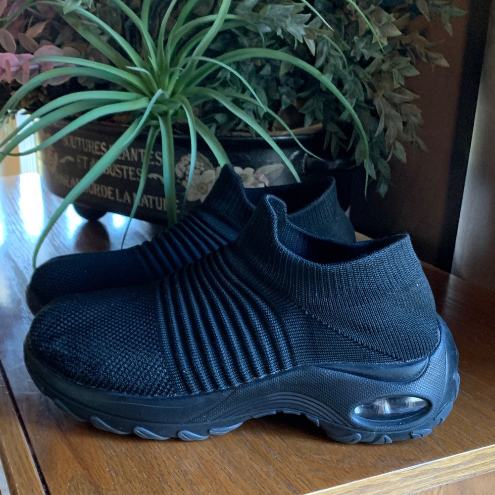 Black Slip-On Sneakers